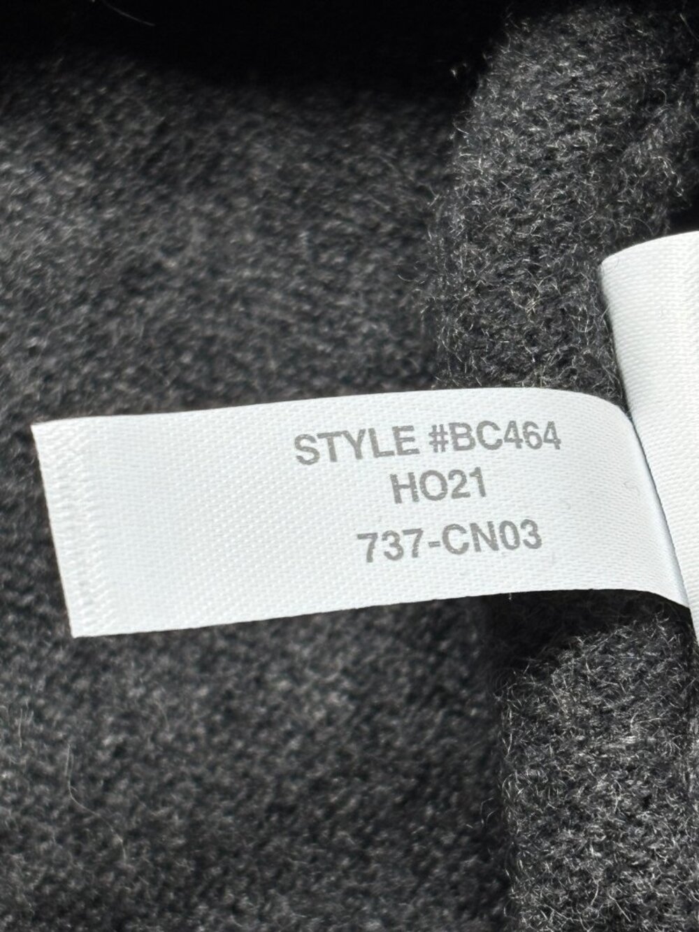 J.Crew Mens Large 100% Cashmere V-neck Sweater Charcoal Gray Style BC464 ECU - Picture 7 of 9